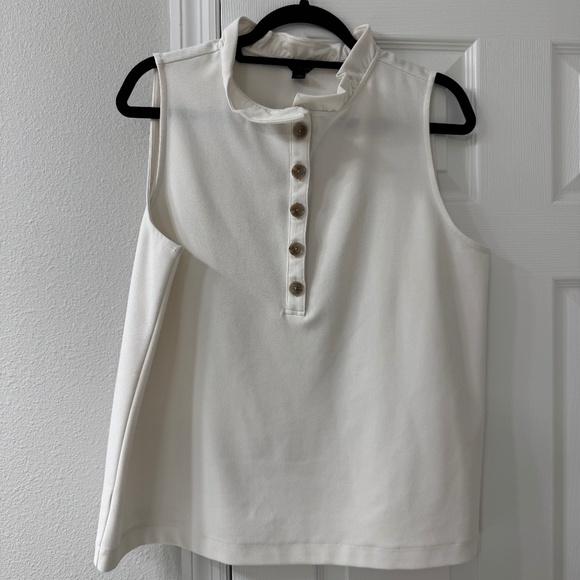 Ann Taylor Off-White Sleeveless Top – Size Large - Picture 1 of 4